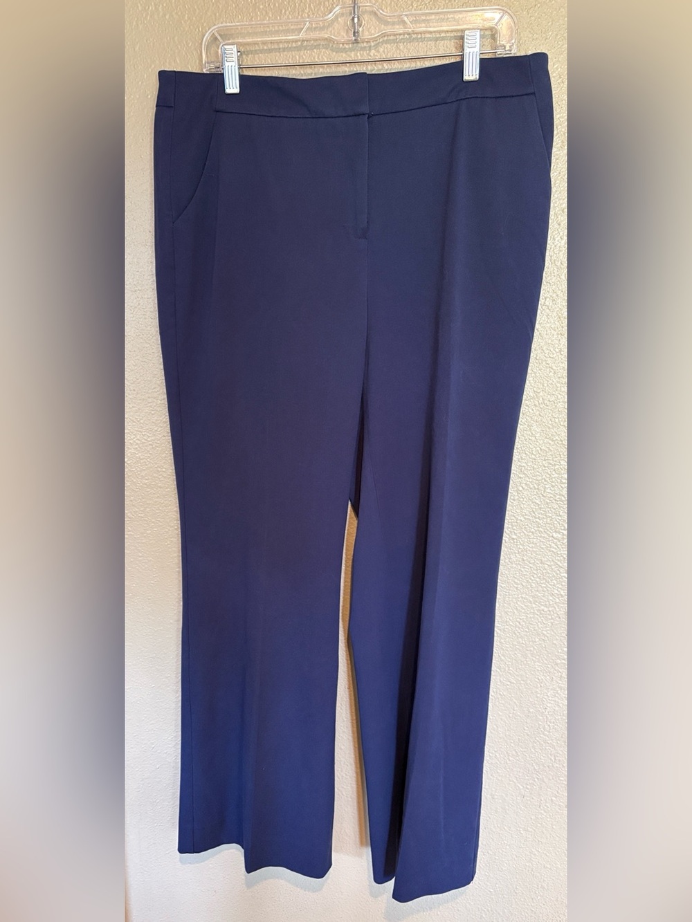 Chico's Size 2 (12-14) Navy Boot-Cut Dress Slacks